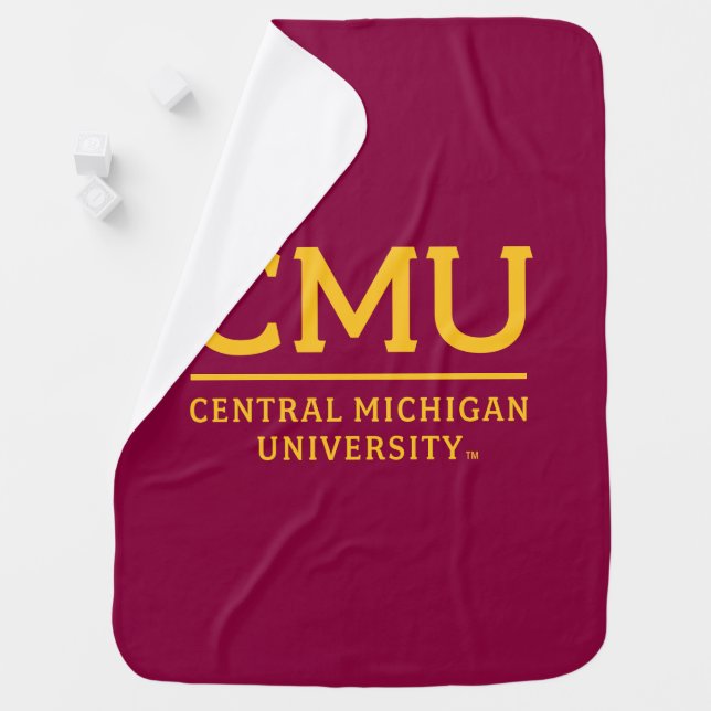 CMU Wordmark Baby Blanket (In Situ)