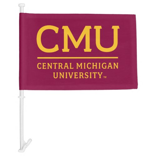 CMU Wordmark Car Flag