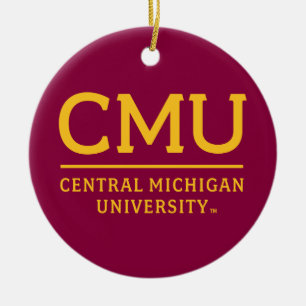 CMU Wordmark Ceramic Ornament