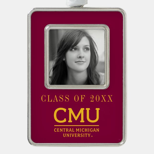 CMU Wordmark Christmas Ornament (Front)