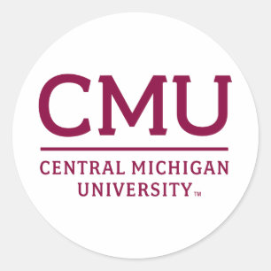 CMU Wordmark Classic Round Sticker