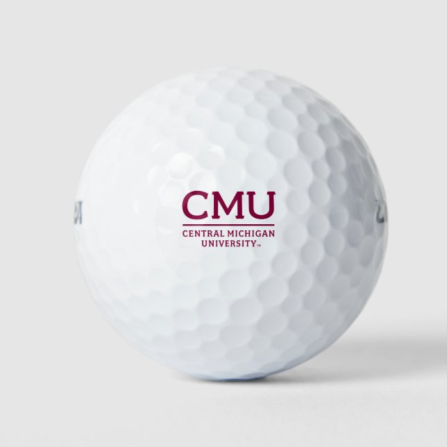 CMU Wordmark Golf Balls (Front)