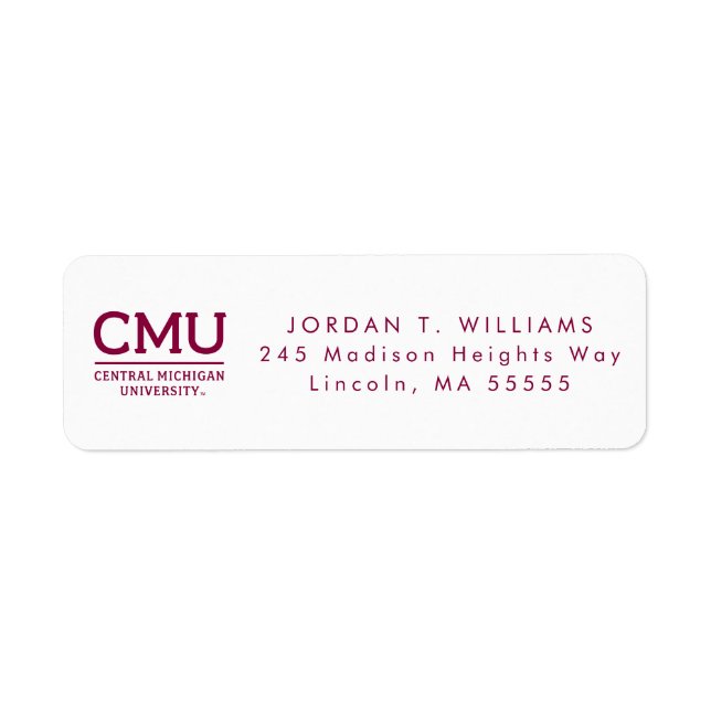 CMU Wordmark Label (Front)