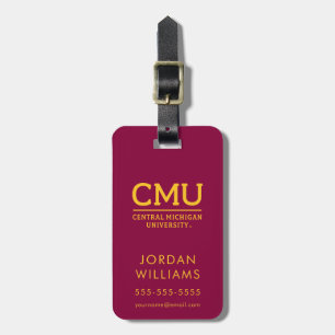 CMU Wordmark Luggage Tag