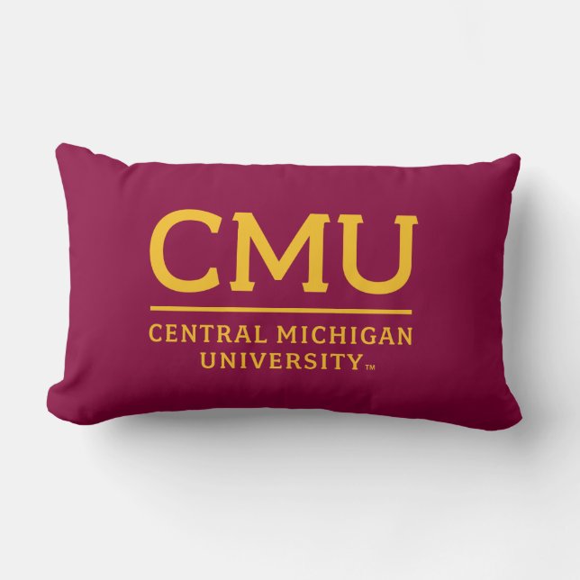 CMU Wordmark Lumbar Pillow (Front)