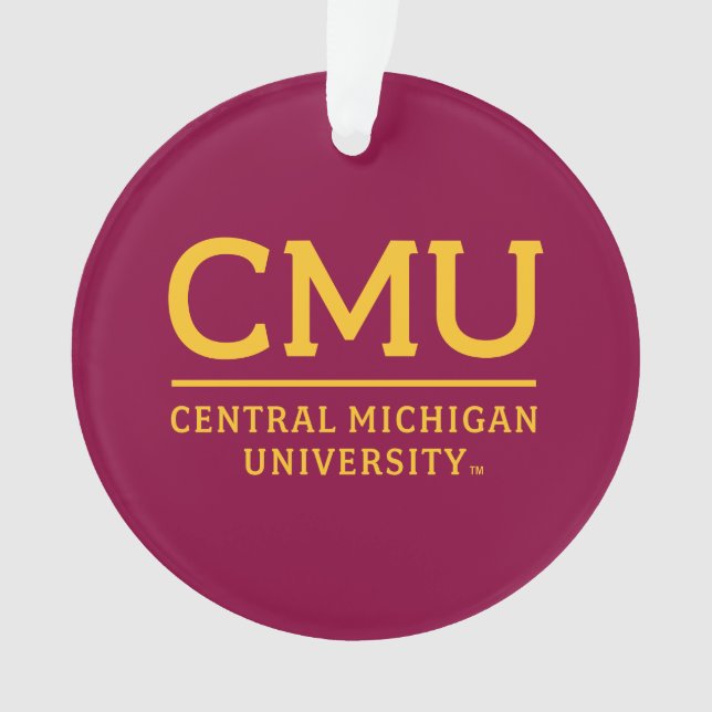 CMU Wordmark Ornament (Front)