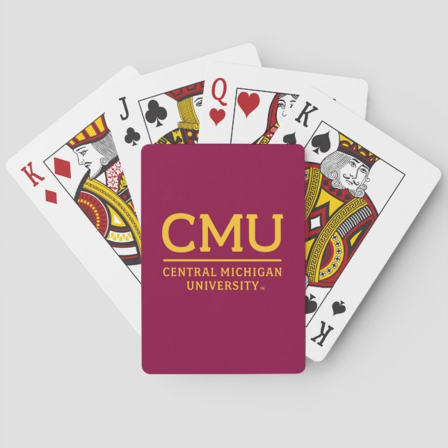 CMU Wordmark Poker Cards (Back)