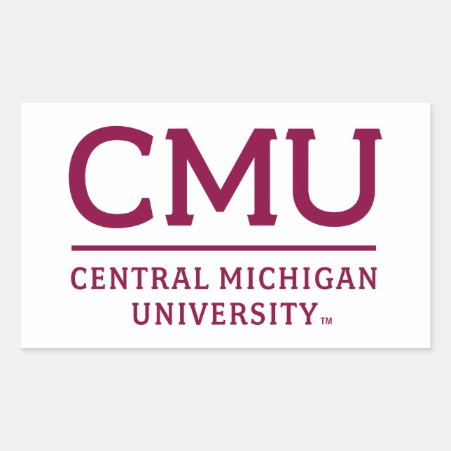 CMU Wordmark Rectangular Sticker (Front)