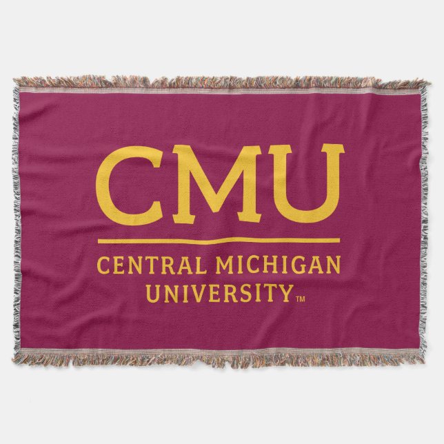 CMU Wordmark Throw Blanket (Front)