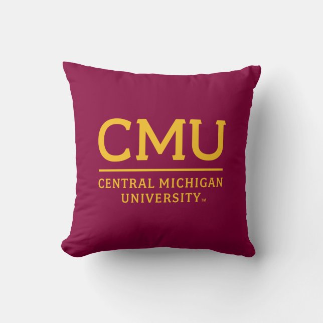 CMU Wordmark Throw Pillow (Front)