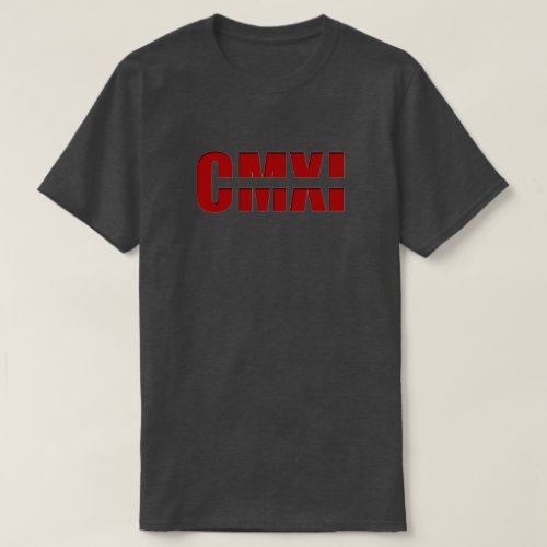 CMXI _ stroke Roman numerals 911 T_Shirt