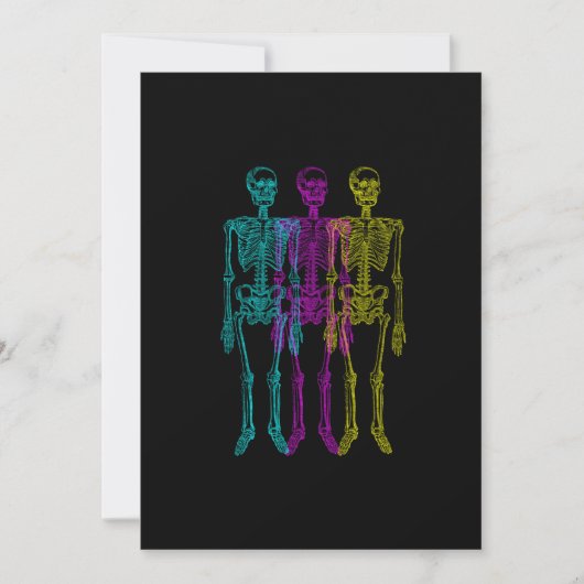 CMY Halftone Skeleton Graphic Illustration (Front)