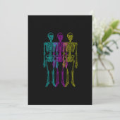 CMY Halftone Skeleton Graphic Illustration (Standing Front)