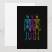 CMY Halftone Skeleton Graphic Illustration (Front/Back)
