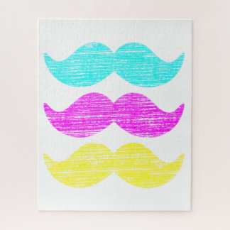 CMY Mustaches Jigsaw Puzzle
