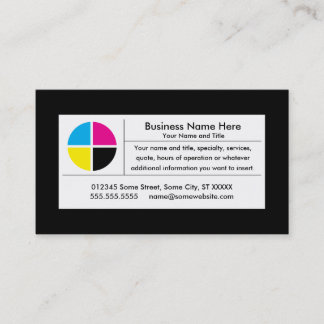 cmyk business business card