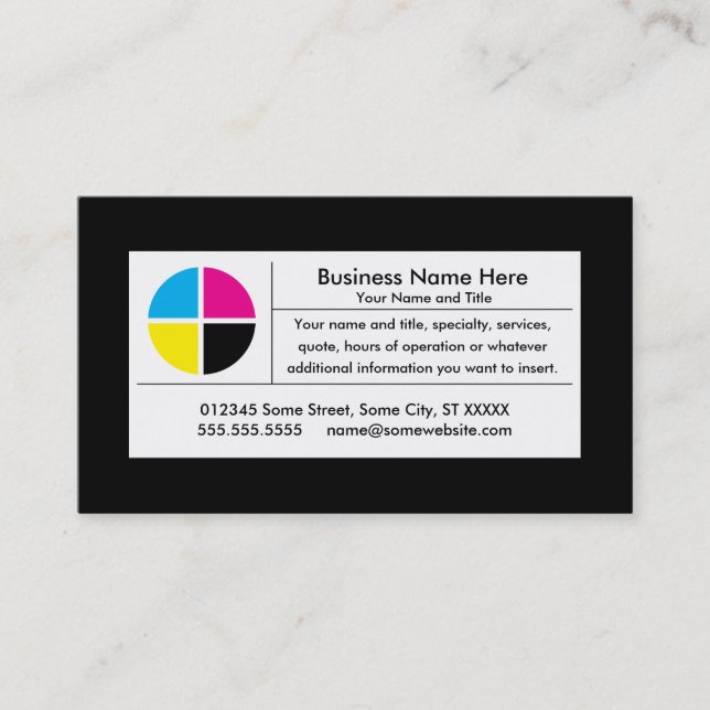 cmyk business business card (Front)