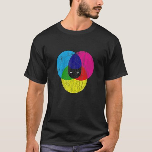 CMYK Cat Designer T_Shirt