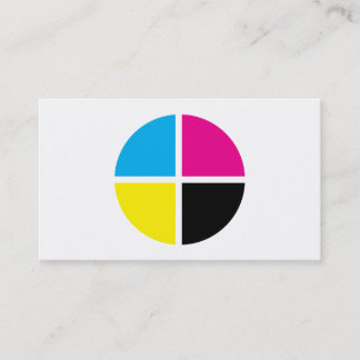 cmyk circle business card