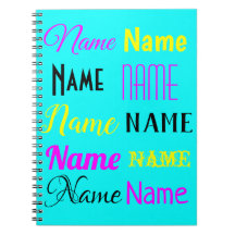CMYK Cyan personalized name gift