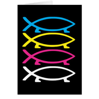 cmyk darwin fishes cards