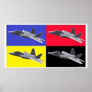 CMYK F-22 Raptor Poster