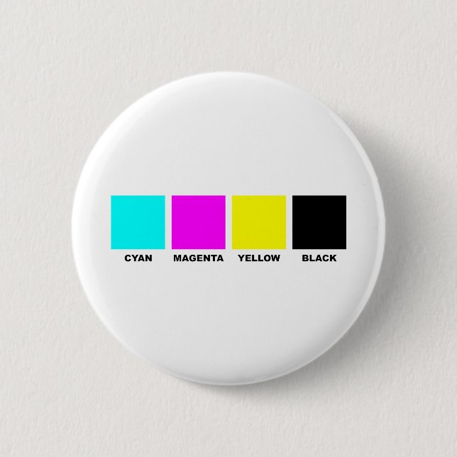CMYK Four Color Process Model Button (Front)