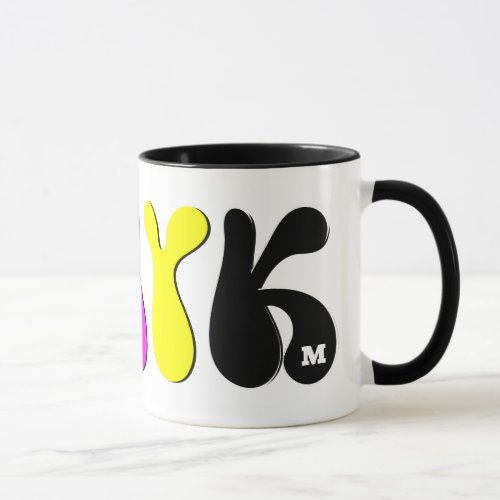 CMYK Funky Retro Monogram Mug