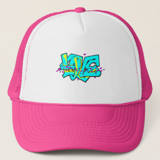 CMYK graffit LOVE word design Trucker Hat