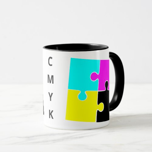 CMYK Jigsaw Pieces Mug