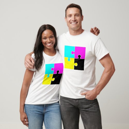 CMYK Jigsaw Pieces T_Shirt