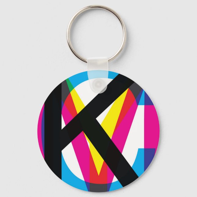 CMYK pile Keychain (Front)