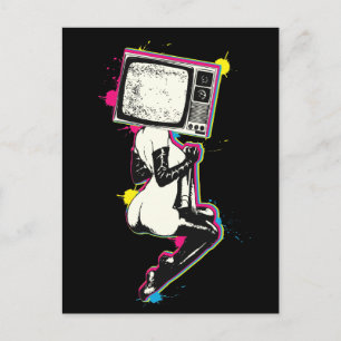 Cmyk pin-up postcard