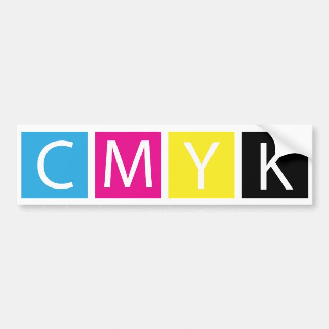 CMYK Pre-Press Colors Bumper Sticker (Front)
