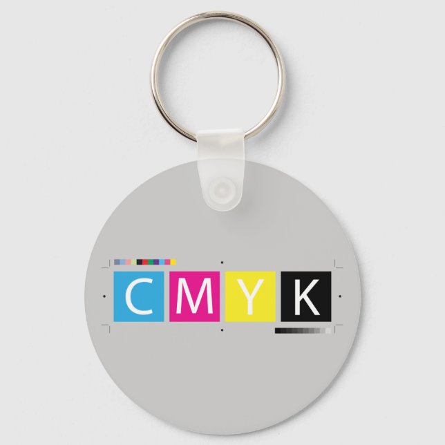 CMYK Pre-Press Colors Keychain (Front)