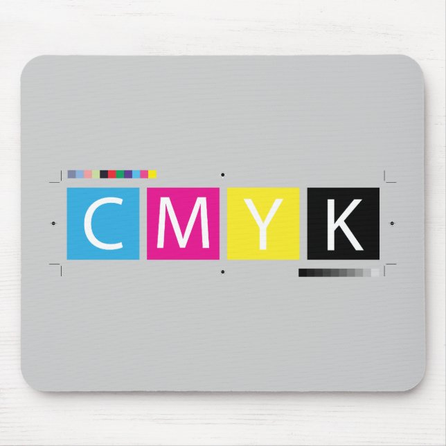 CMYK Pre-Press Colors Mouse Pad (Front)