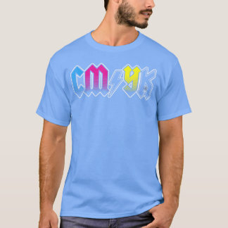 CMYK Rock Band Designer retro T-Shirt