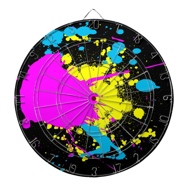 CMYK Splash Dart Board (Front)