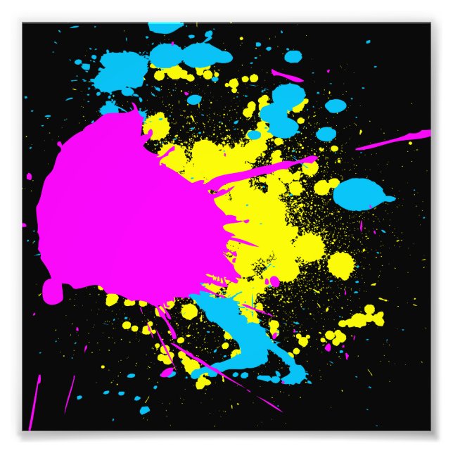 CMYK Splash Photo Print (Front)
