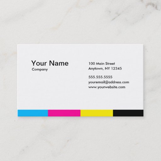Customizable CMYK_STRIPES BUSINESS CARD TEMPLATE