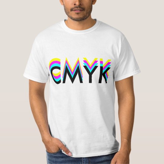 CMYK T-Shirt in 70's / 80's Fashion or Custom Text
