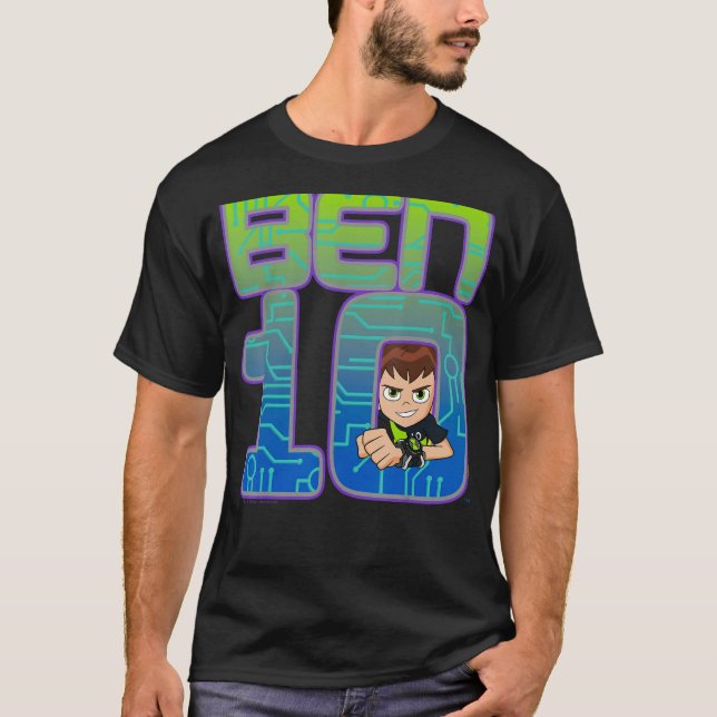 CN Ben 10 Simple Portrait Logo T-Shirt (Front)