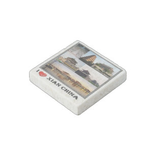 CN China - Xian - I Love Mosaic - Giant Wild Goose Stone Magnet