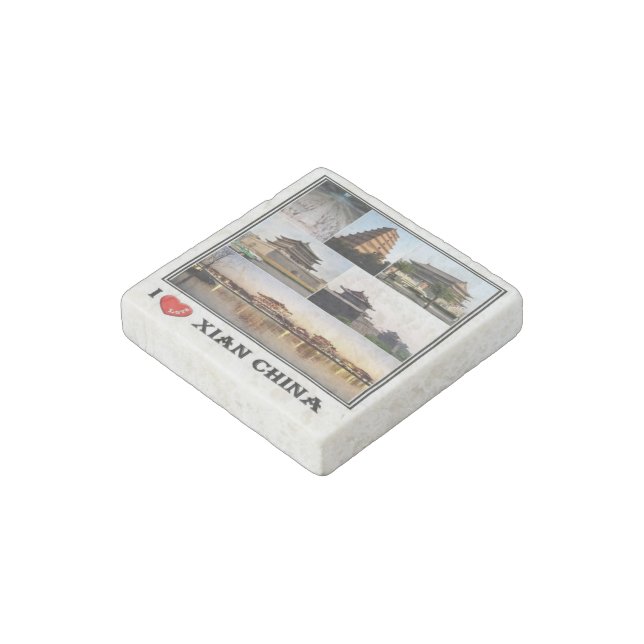 CN China - Xian - I Love Mosaic - Giant Wild Goose Stone Magnet (Angled)