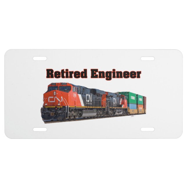 CN Retired Engineer License Plate (Front)