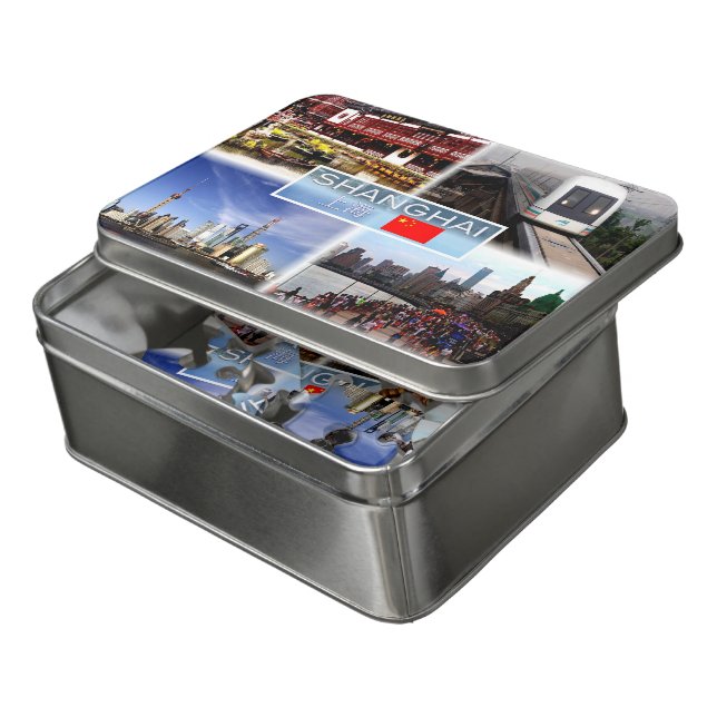 CN Shangai - Yu Garden - Maglev Train Transrapid - Jigsaw Puzzle (Lid Open)