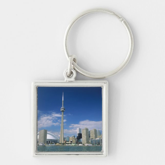 CN Tower and Skydome in Toronto, Ontario, Keychain (Front)