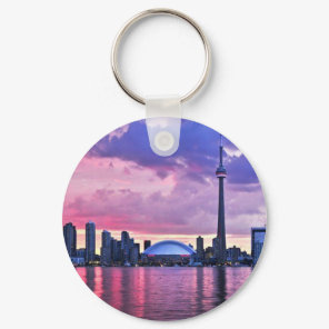 CN Tower : View from Center Island Toronto Keychain