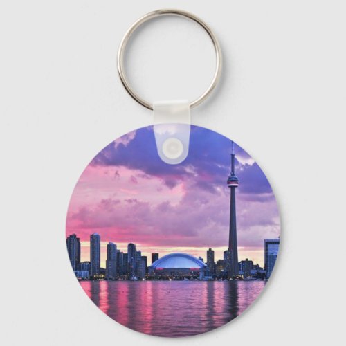 CN Tower  View from Center Island Toronto Keychain