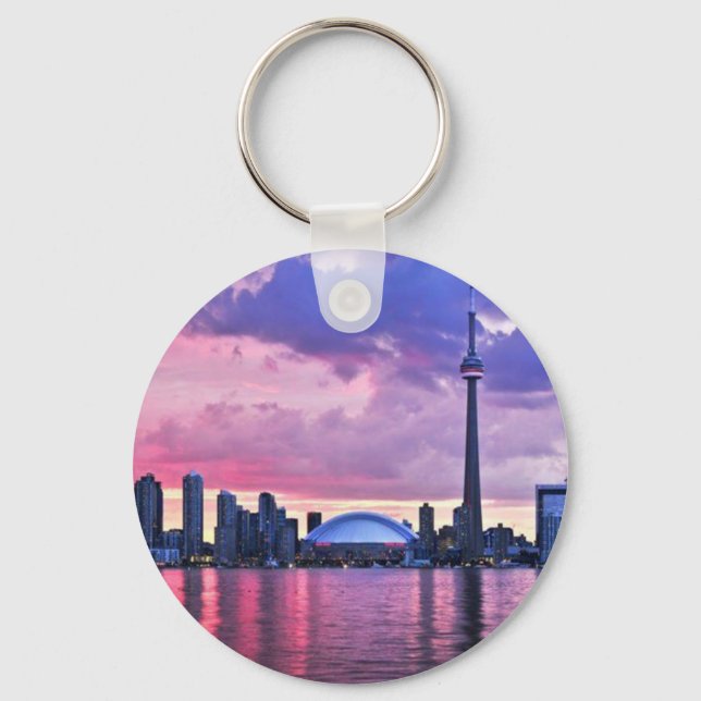 CN Tower : View from Center Island Toronto Keychain (Front)